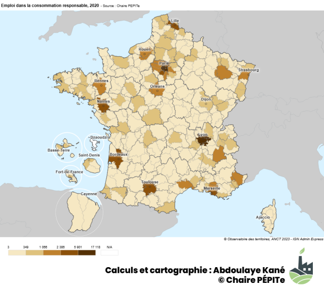 Emploi dans la consommation responsable, 2020