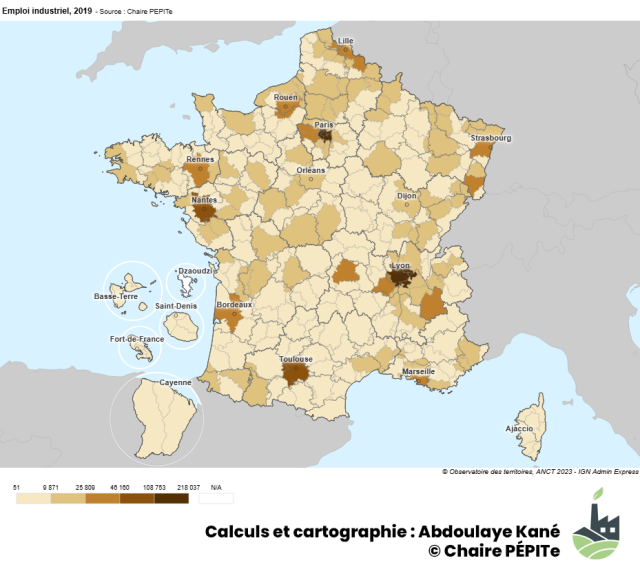 Emploi industriel, 2019